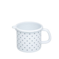 Riess Country Pünktchen Grau Schnabeltopf 10 cm / 0,75 L - Emaille