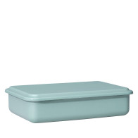 Riess Serve + Store Vorratsbehälter medium / niedrig Salbeigrün - Emaille