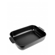Peugeot Appolia Auflaufform rechteckig 40 cm satinschwarz - Keramik