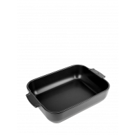 Peugeot Appolia Auflaufform rechteckig 32 cm satinschwarz - Keramik