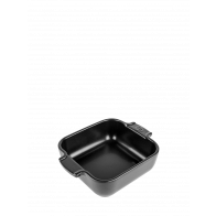 Peugeot Appolia Auflaufform quadratisch 18 cm satinschwarz - Keramik