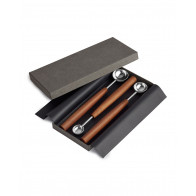 triangle Sense Messlöffel Set 3-teilig - Edelstahl - Griff Pflaumenholz