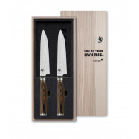 KAI Shun Premier Tim Mälzer 2-teiliges Steakmesser-Set - Damaststahl - Griff Pakkaholz