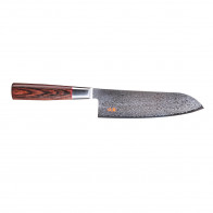 Suncraft Senzo Classic Santoku 16,7 cm - Damaststahl - Griff Pakkaholz