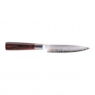 Suncraft Senzo Classic Universalmesser 15 cm - Damaststahl - Griff Pakkaholz