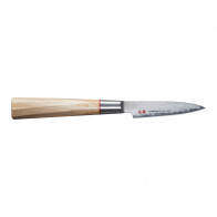 Suncraft Senzo Twisted Octagon Officemesser 8 cm - Damaststahl - Griff Pakkaholz