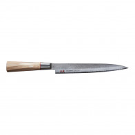 Suncraft Senzo Twisted Octagon Sashimimesser 21 cm - Damaststahl - Griff Pakkaholz