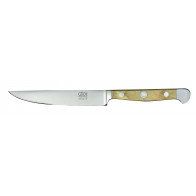 Güde Alpha Olive Steakmesser 12 cm - CVM-Messerstahl - Griffschalen Olivenholz