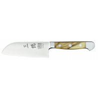 Güde Alpha Olive Santokumesser 14 cm - CVM-Messerstahl - Griffschalen Olivenholz