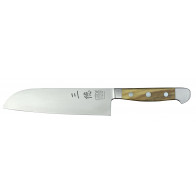 Güde Alpha Olive Santokumesser 18 cm - CVM-Messerstahl - Griffschalen Olivenholz