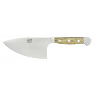 Güde Alpha Olive Kräutermesser Shark 14 cm - CVM-Messerstahl - Griffschalen Olivenholz