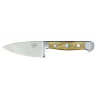 Güde Alpha Olive Hartkäsemesser 10 cm - CVM-Messerstahl - Griffschalen Olivenholz