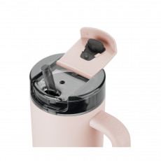 Zwilling Thermo Plus Thermobecher mit Strohhalm 0,90 L pink - Edelstahl