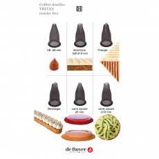 de Buyer Le Tube Tüllen-Set Geometrisch 6-teilig - Tritan