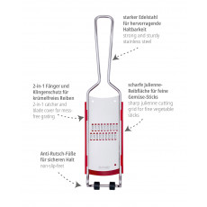 triangle Reibe Julienne mit Fänger - Edelstahl