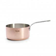 de Buyer  Prima Matera Kupfer-Stielkasserolle 14 cm / 1,2 L induktionsgeeignet - Edelstahlgussgriff