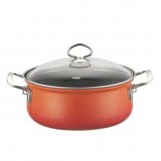 Riess Nouvelle Corall Kasserolle 24 cm / 4,0 L - Emaille