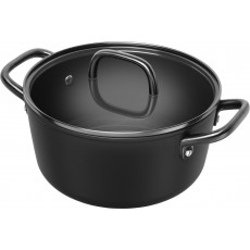 Zwilling Milano Kochtopf mit Glasdeckel 24 cm Schwarz - Aluminium