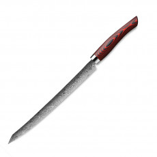 Nesmuk Exklusiv C 90 Damast Slicer 26 cm - Griff Micarta rot