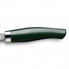 Nesmuk Exklusiv C 90 Damast Kochmesser 18 cm - Griff Micarta grün