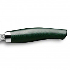 Nesmuk Exklusiv C100 Damast Kochmesser 18 cm - Griff Micarta grün