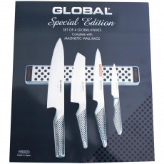 Global G-251138 / M30 Messer-Set 5-teilig inklusive Magnetleiste