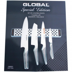 Global G-251138 / M30 Messer-Set 5-teilig inklusive Magnetleiste
