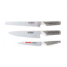 Global G-9211R Messer-Set 3-teilig - Cromova 18 Stahl