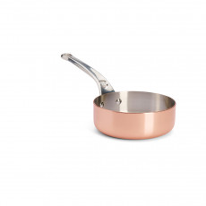 de Buyer Prima Matera Sauteuse gerade 16 cm / 1,0 L - Kupfer induktionsgeeignet mit Edelstahlgussgriff