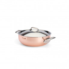 de Buyer  Prima Matera Kupfer-Bräter konisch 28 cm / 4,9 L induktionsgeeignet - Edelstahlgussgriffe