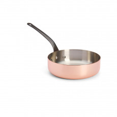 de Buyer Prima Matera Sauteuse gerade 24 cm / 3,0 L - Kupfer induktionsgeeignet mit Gusseisengriff