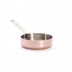 de Buyer Inocuivre Sauteuse gerade 24 cm / 3,0 L - Kupfer mit Messinggriff