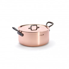 de Buyer  Prima Matera Kupfer-Bratentopf 28 cm / 8,0 L induktionsgeeignet - Gusseisengriffe