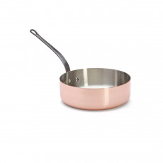 de Buyer Inocuivre Sauteuse gerade 28 cm / 4,9 L - Kupfer mit Gusseisengriff