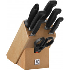 Zwilling ****VIER STERNE Messerblockset 8-tlg. Natur
