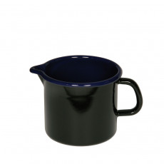 Riess Classic Schwarz-Blau Schnabeltopf 12 cm / 1,0 L - Emaille