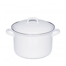 Riess Classic Weiß Fleischtopf 20 cm / 3,5 L - Emaille
