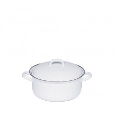 Riess Classic Weiß Kasserolle 12 cm / 0,5 L - Emaille