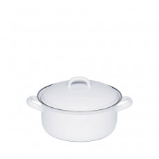Riess Classic Weiß Kasserolle 14 cm / 0,75 L - Emaille