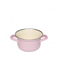 Riess Classic Pastell Kasserolle 12 cm / 0,5 L rosa - Emaille