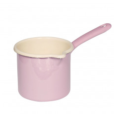 Riess Classic Pastell Schnabeltopf mit Stiel 12 cm / 1,0 L rosa - Emaille
