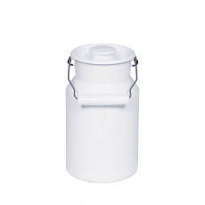 Riess Classic Weiß Milchkanne 1,0 L - Emaille mit Deckel