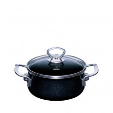 Riess Nouvelle Black Magic extra stark Kasserolle 16 cm / 1,0 L - Emaille