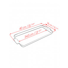 Peugeot Appolia Servierplatte 40 cm schiefergrau - Keramik