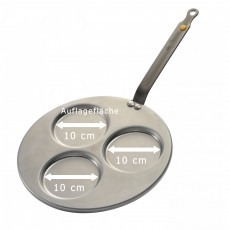 de Buyer Mineral B 3-er Blinis-Pfanne 27 cm - Eisen mit Bienenwachsbeschichtung - Bandstahlgriff