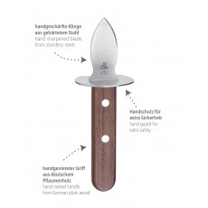 triangle Austernöffner - Edelstahl - Griff Holz