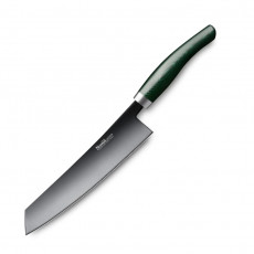 Nesmuk Janus Kochmesser 24 cm - Niobstahl mit DLC-Beschichtung - Griff Micarta grün