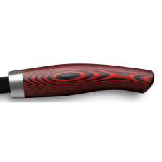 Nesmuk Janus Kochmesser 18 cm - Niobstahl mit DLC-Beschichtung - Griff Micarta rot