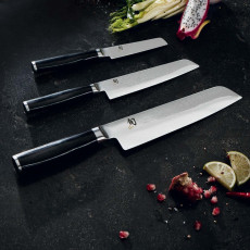 KAI Shun Premier Tim Mälzer Minamo Santokumesser 20 cm - Damaststahl - Griff Pakkaholz