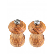 Peugeot Bistro Duo Pfeffer- + Salzmühle 10 cm Olivenholz - Zirlion-Mahlwerk